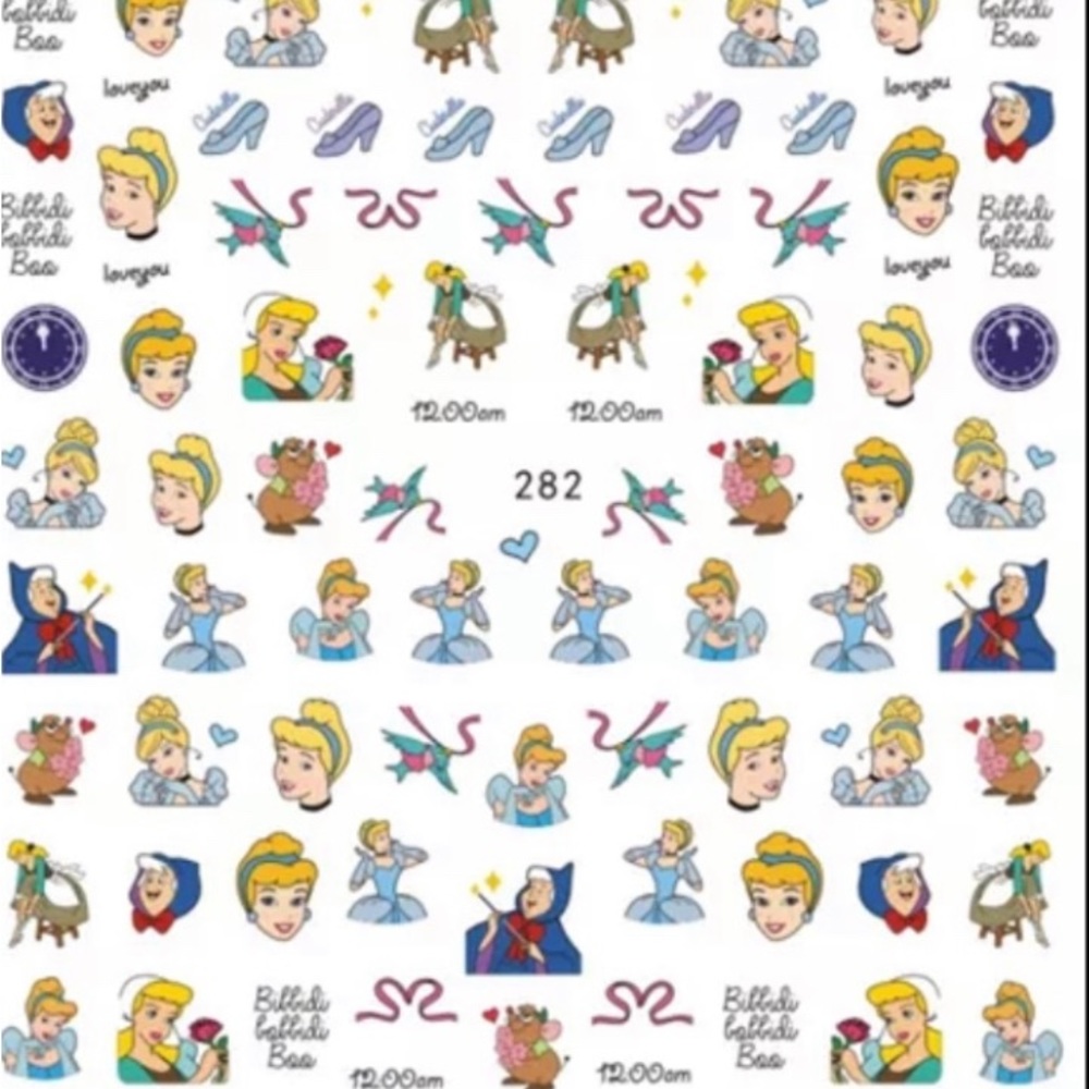 $.50 PRINCESS NAIL STICKER SHEET. NEW. $.50 WITH ANY ORDER OF $10 OR MORE - Picture 9 of 16